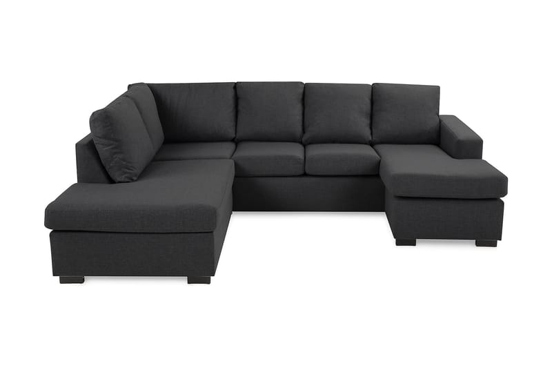 U-soffa Nevada Large Divan Höger - Mörkgrå - Möbler - Soffa - Divansoffa & schäslongsoffa - 3 sits soffa med divan