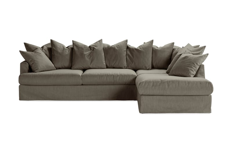 3-sits Soffa med Schäslong Armunia Höger Tvättbar & avtagbar klädsel - Mörkgrön - 4 sits soffa med divan - Divansoffa & schäslongsoffa