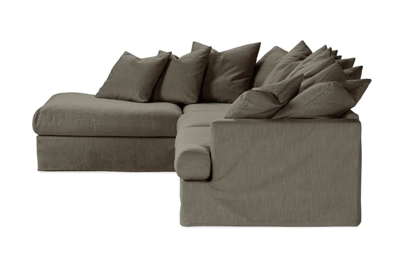 3-sits Soffa med Schäslong Armunia Vänster Tvättbar & avtagbar klädsel - Mörkgrön - 4 sits soffa med divan - Divansoffa & schäslongsoffa