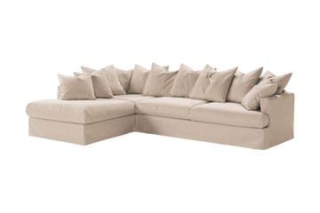 3-sits Soffa med Schäslong Menard Vänster Tvättbar & avtagbar klädsel - Beige - Möbler - Soffa - Divansoffa & schäslongsoffa - 4 sits soffa med divan