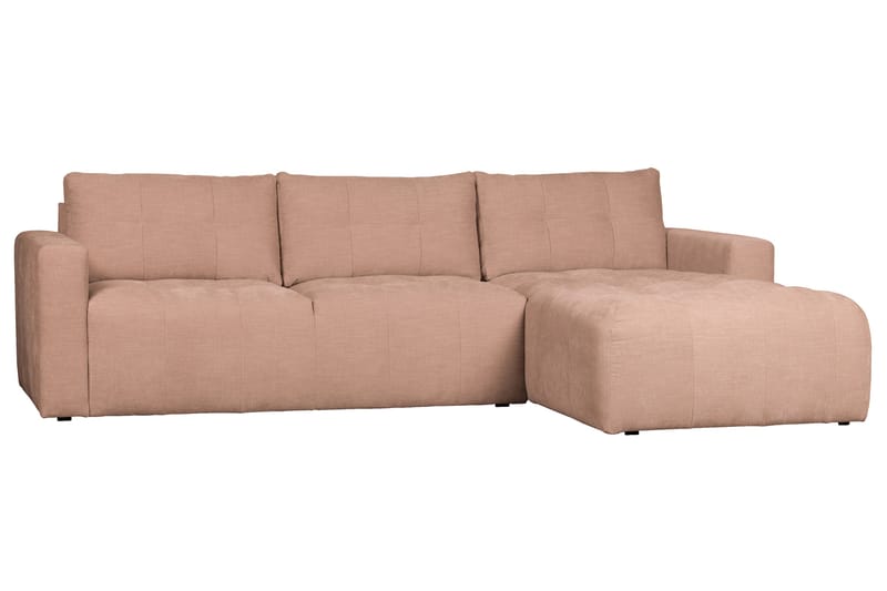 3-Sits Soffa Neukir Höger - Rosa - 3 sits soffa med divan - Divansoffa & schäslongsoffa