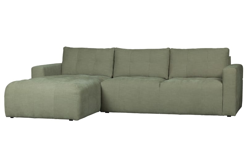 3-Sits Soffa Neukir Vänster - Grön - 3 sits soffa med divan - Divansoffa & schäslongsoffa