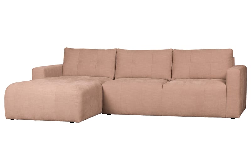 3-Sits Soffa Neukir Vänster - Rosa - 3 sits soffa med divan - Divansoffa & schäslongsoffa