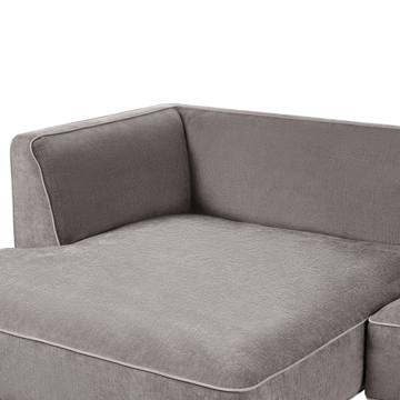 3-sits soffa Sater Högervänd - Taupe - Möbler - Soffa - Divansoffa & schäslongsoffa - 3 sits soffa med divan