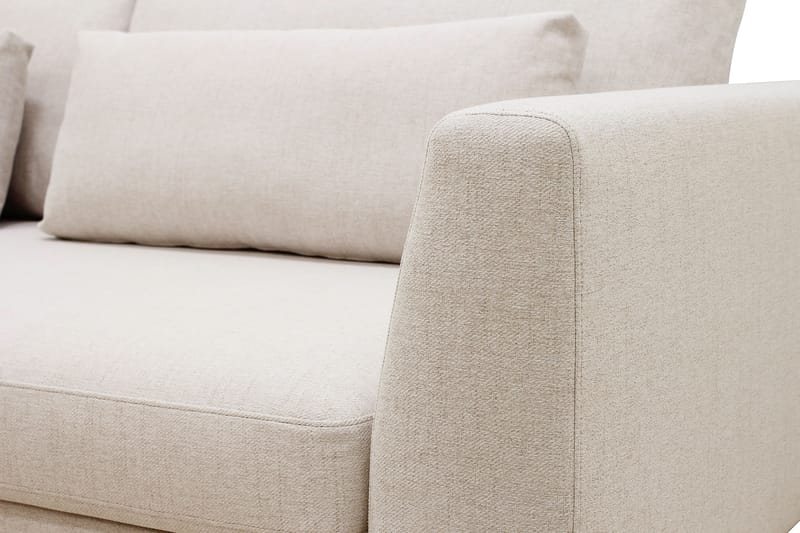 4-sits Soffa Florenz med Schäslong Vänster - Beige - Möbler - Soffa - Divansoffa & schäslongsoffa - 4 sits soffa med divan