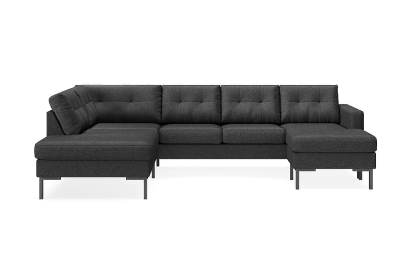 4-sits U-soffa Divan Höger Frillestad - Mörkgrå - Möbler - Soffa - Divansoffa & schäslongsoffa - 4 sits soffa med divan
