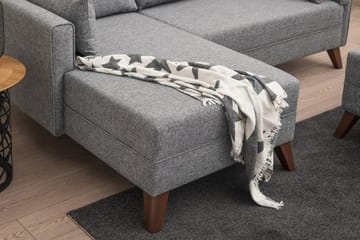 Antigua Divanbäddsoffa Vänster - Grå - Möbler - Soffa - Divansoffa & schäslongsoffa - 4 sits soffa med divan