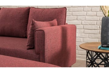 Antigua Divanbäddsoffa Vänster - Röd - Möbler - Soffa - Divansoffa & schäslongsoffa - 4 sits soffa med divan