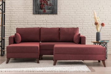 Antigua Divanbäddsoffa Vänster - Röd - Möbler - Soffa - Divansoffa & schäslongsoffa - 4 sits soffa med divan