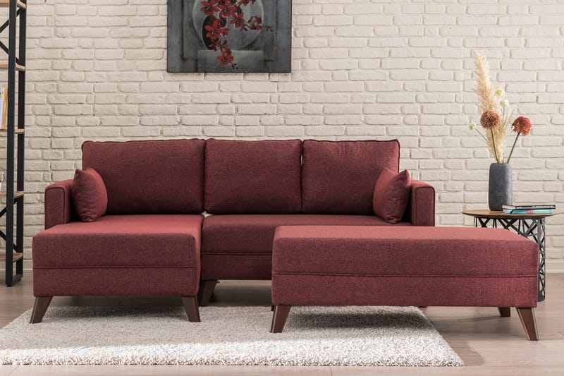 Bäddsoffa Burundi 2-sits - Röd - Möbler - Soffa - Bäddsoffa - Hörnbäddsoffa