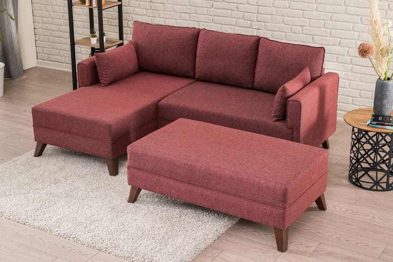 Bäddsoffa Burundi 2-sits - Röd - Möbler - Soffa - Bäddsoffa - Hörnbäddsoffa
