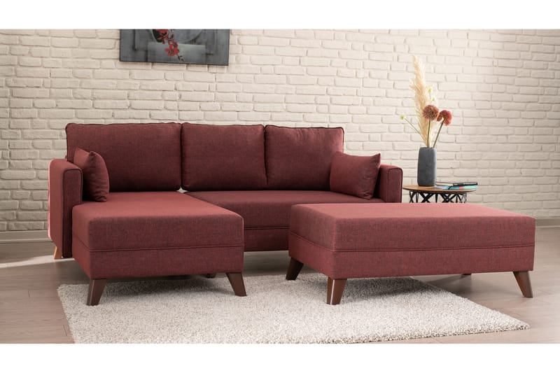 Bäddsoffa Burundi 2-sits - Röd - Möbler - Soffa - Bäddsoffa - Hörnbäddsoffa