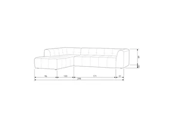 Byxelkroken 4-sits Soffa Vänster - Sand - Möbler - Soffa - Divansoffa & schäslongsoffa - 4 sits soffa med divan