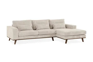 Copenhagen 4-sits Högervänd L-formad Divansoffa i Manchester - Beige - Möbler - Soffa - Divansoffa & schäslongsoffa - 4 sits soffa med divan