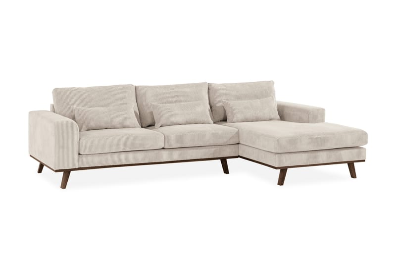 Copenhagen 4-sits Högervänd L-formad Divansoffa i Manchester - Beige - Möbler - Soffa - Divansoffa & schäslongsoffa - 4 sits soffa med divan