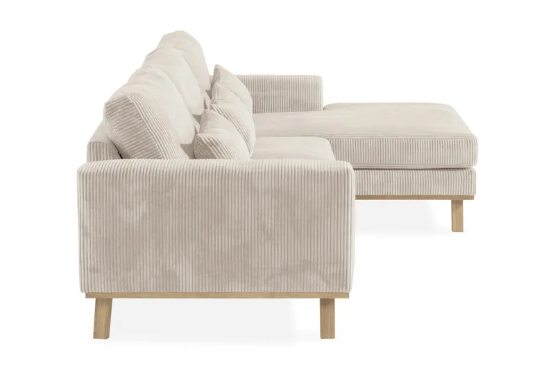 Copenhagen 4-sits Högervänd L-formad Divansoffa i Manchester - Beige - Möbler - Soffa - Divansoffa & schäslongsoffa - 4 sits soffa med divan