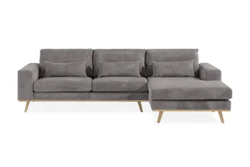 Copenhagen 4-sits Högervänd L-formad Divansoffa i Manchester - Mörkgrå - Möbler - Soffa - Divansoffa & schäslongsoffa - 4 sits soffa med divan