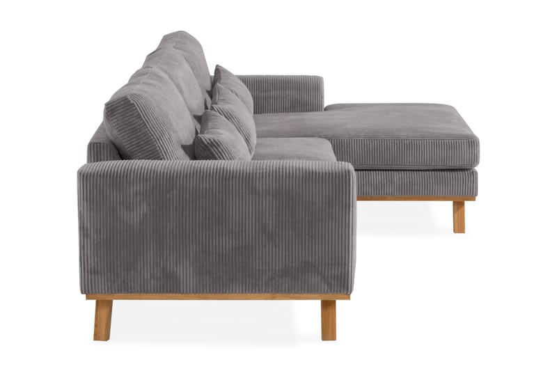 Copenhagen 4-sits Högervänd L-formad Divansoffa i Manchester - Mörkgrå - Möbler - Soffa - Divansoffa & schäslongsoffa - 4 sits soffa med divan