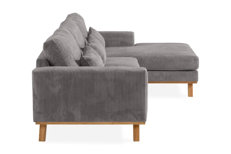 Copenhagen 4-sits Högervänd L-formad Divansoffa i Manchester - Mörkgrå - Möbler - Soffa - Divansoffa & schäslongsoffa - 4 sits soffa med divan