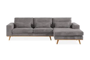 Copenhagen 4-sits Högervänd L-formad Divansoffa i Manchester - Mörkgrå - Möbler - Soffa - Divansoffa & schäslongsoffa - 4 sits soffa med divan