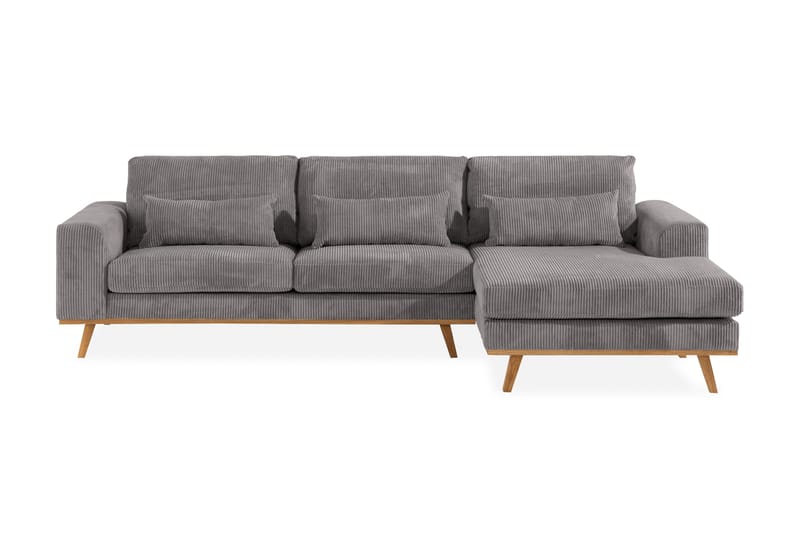 Copenhagen 4-sits Högervänd L-formad Divansoffa i Manchester - Mörkgrå - Möbler - Soffa - Divansoffa & schäslongsoffa - 4 sits soffa med divan