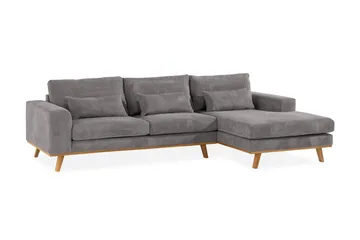 Copenhagen 4-sits Högervänd L-formad Divansoffa i Manchester - Mörkgrå - Möbler - Soffa - Divansoffa & schäslongsoffa - 4 sits soffa med divan