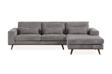 Copenhagen 4-sits Högervänd L-formad Divansoffa i Manchester - Mörkgrå - Möbler - Soffa - Divansoffa & schäslongsoffa - 4 sits soffa med divan