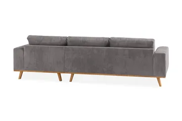 Copenhagen 4-sits Högervänd L-formad Divansoffa i Manchester - Mörkgrå - Möbler - Soffa - Divansoffa & schäslongsoffa - 4 sits soffa med divan