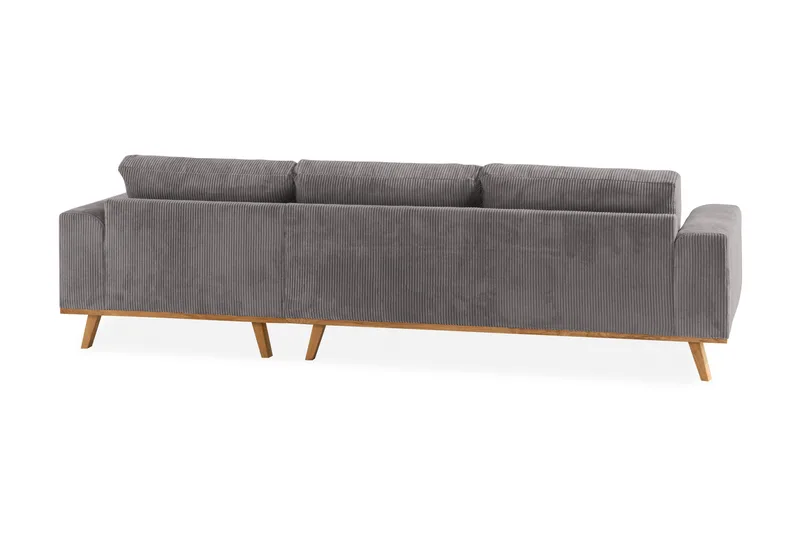 Copenhagen 4-sits Högervänd L-formad Divansoffa i Manchester - Mörkgrå - Möbler - Soffa - Divansoffa & schäslongsoffa - 4 sits soffa med divan