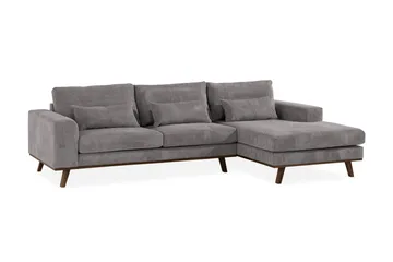 Copenhagen 4-sits Högervänd L-formad Divansoffa i Manchester - Mörkgrå - Möbler - Soffa - Divansoffa & schäslongsoffa - 4 sits soffa med divan