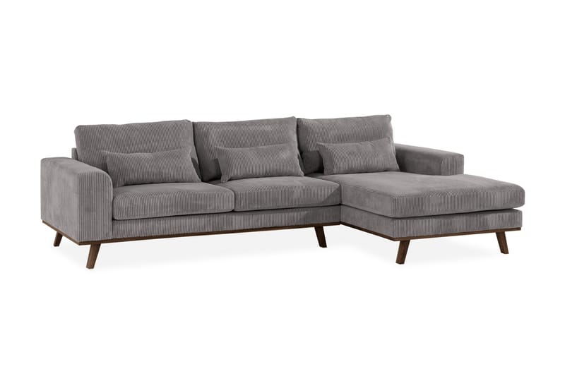 Copenhagen 4-sits Högervänd L-formad Divansoffa i Manchester - Mörkgrå - Möbler - Soffa - Divansoffa & schäslongsoffa - 4 sits soffa med divan