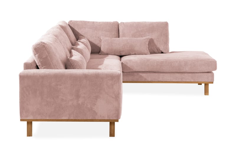 Copenhagen 4-sits Högervänd L-formad Divansoffa i Manchester - Rosa - Möbler - Soffa - Divansoffa & schäslongsoffa - 4 sits soffa med divan
