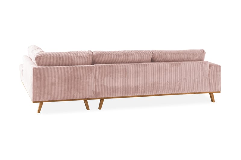 Copenhagen 4-sits Högervänd L-formad Divansoffa i Manchester - Rosa - Möbler - Soffa - Divansoffa & schäslongsoffa - 4 sits soffa med divan