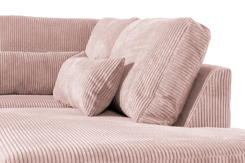 Copenhagen 4-sits Högervänd L-formad Divansoffa i Manchester - Rosa - Möbler - Soffa - Divansoffa & schäslongsoffa - 4 sits soffa med divan