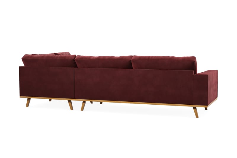 Copenhagen 4-sits Högervänd L-formad Divansoffa i Sammet - Lila - Möbler - Soffa - Divansoffa & schäslongsoffa - 4 sits soffa med divan