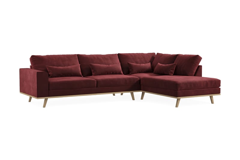 Copenhagen 4-sits Högervänd L-formad Divansoffa i Sammet - Lila - Möbler - Soffa - Divansoffa & schäslongsoffa - 4 sits soffa med divan