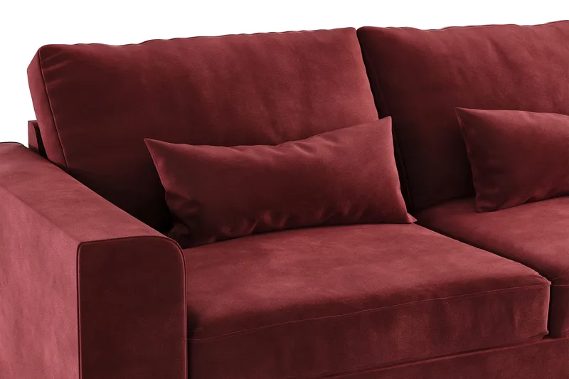 Copenhagen 4-sits Högervänd L-formad Divansoffa i Sammet - Lila - Möbler - Soffa - Divansoffa & schäslongsoffa - 4 sits soffa med divan