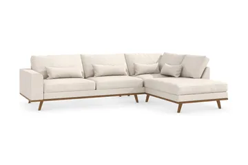 Copenhagen 4-sits Högervänd L-formad Divansoffa i Tyg - Beige - Möbler - Soffa - Divansoffa & schäslongsoffa - 4 sits soffa med divan