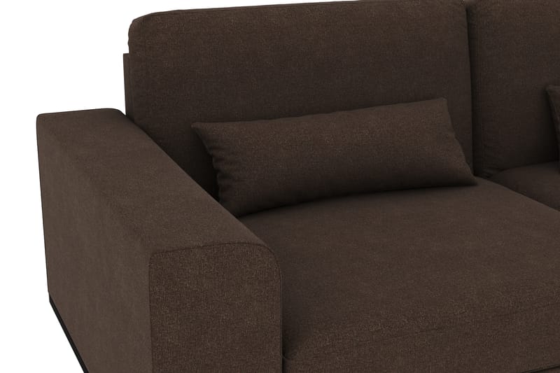 Copenhagen 4-sits Högervänd L-formad Divansoffa i Tyg - Brun - Möbler - Soffa - Divansoffa & schäslongsoffa - 4 sits soffa med divan
