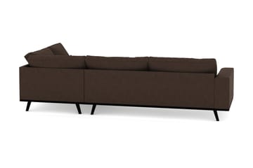 Copenhagen 4-sits Högervänd L-formad Divansoffa i Tyg - Brun - Möbler - Soffa - Divansoffa & schäslongsoffa - 4 sits soffa med divan