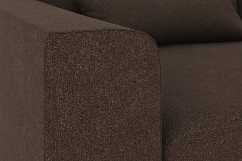 Copenhagen 4-sits Högervänd L-formad Divansoffa i Tyg - Brun - Möbler - Soffa - Divansoffa & schäslongsoffa - 4 sits soffa med divan