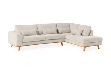 Copenhagen 4-sits Högervänd L-formad Schäslongsoffa i Manchester - Beige - Möbler - Soffa - Divansoffa & schäslongsoffa - 4 sits soffa med divan