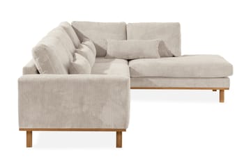 Copenhagen 4-sits Högervänd L-formad Schäslongsoffa i Manchester - Beige - Möbler - Soffa - Divansoffa & schäslongsoffa - 4 sits soffa med divan