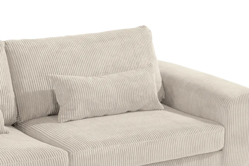 Copenhagen 4-sits Högervänd L-formad Schäslongsoffa i Manchester - Beige - Möbler - Soffa - Divansoffa & schäslongsoffa - 4 sits soffa med divan