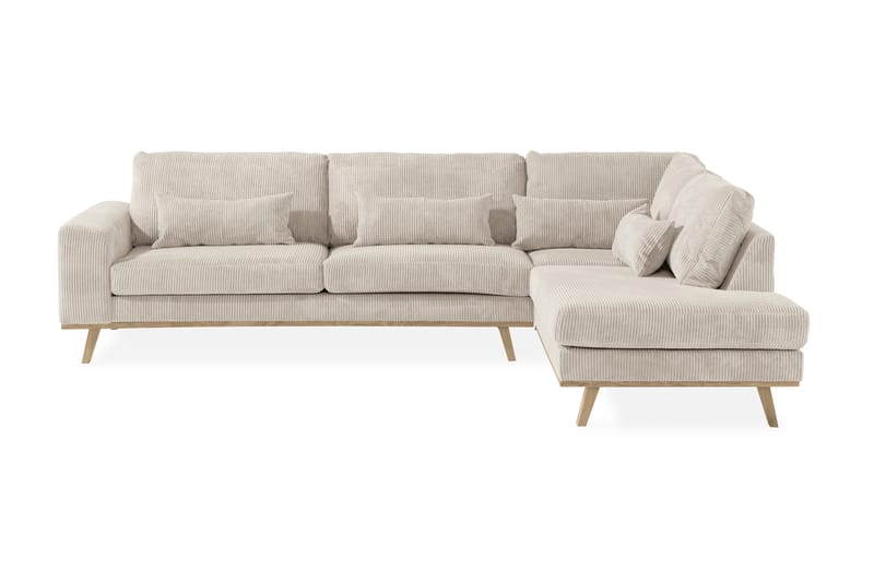Copenhagen 4-sits Högervänd L-formad Schäslongsoffa i Manchester - Beige - Möbler - Soffa - Divansoffa & schäslongsoffa - 4 sits soffa med divan