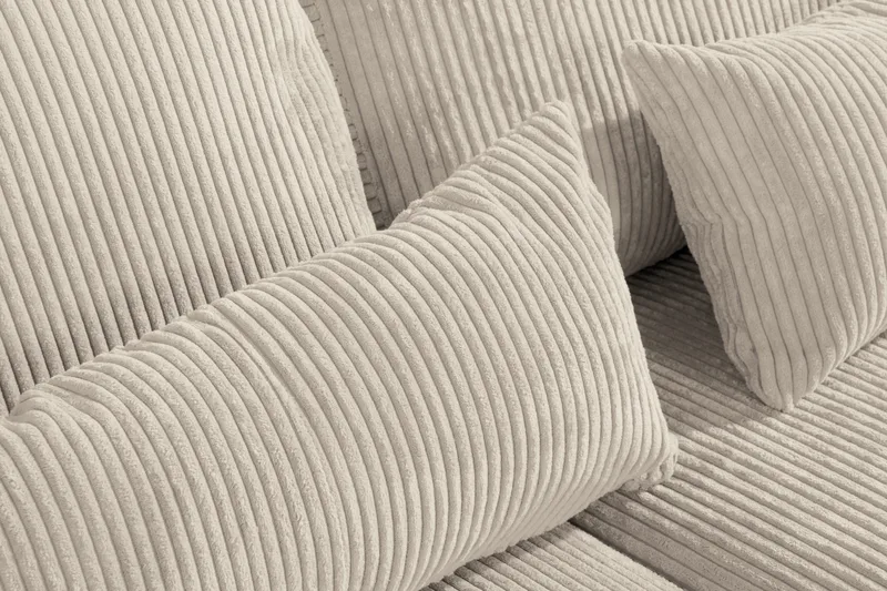 Copenhagen 4-sits Högervänd L-formad Schäslongsoffa i Manchester - Beige - Möbler - Soffa - Divansoffa & schäslongsoffa - 4 sits soffa med divan