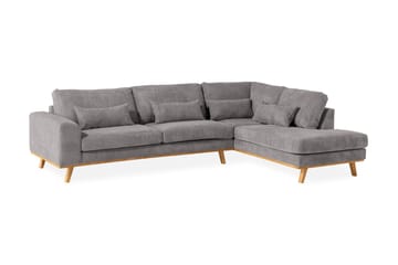 Copenhagen 4-sits Högervänd L-formad Schäslongsoffa i Manchester - Mörkgrå - Möbler - Soffa - Divansoffa & schäslongsoffa - 4 sits soffa med divan