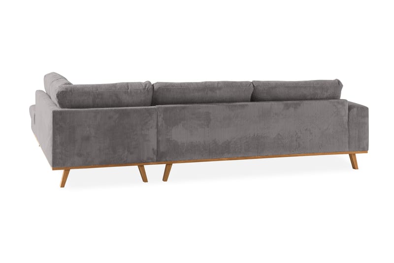 Copenhagen 4-sits Högervänd L-formad Schäslongsoffa i Manchester - Mörkgrå - Möbler - Soffa - Divansoffa & schäslongsoffa - 4 sits soffa med divan