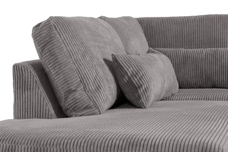 Copenhagen 4-sits Högervänd L-formad Schäslongsoffa i Manchester - Mörkgrå - Möbler - Soffa - Divansoffa & schäslongsoffa - 4 sits soffa med divan