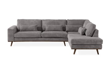 Copenhagen 4-sits Högervänd L-formad Schäslongsoffa i Manchester - Mörkgrå - Möbler - Soffa - Divansoffa & schäslongsoffa - 4 sits soffa med divan